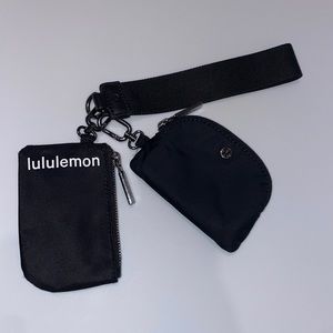 Lululemon Dual Pouch wristlet in black
